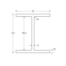 127 x 76 x 13KG Universal Beam Red Primer Painted - BSEN10025-2 S355J0