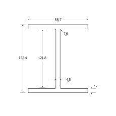 152 x 89 x 16KG Universal Beam Red Primer Painted - BSEN10025-2 S355J0