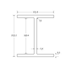 203 x 102 x 23KG Universal Beam Red Primer Painted - BSEN10025-2 S355J0