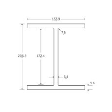 203 x 133 x 30KG Universal Beam Red Primer Painted - BSEN10025-2 S355J0