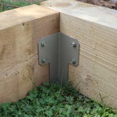 FENCEMATE® Sleeper Pin Corner Bracket 365 x 2mm - Olive Grey FENCEMATE® Sleeper Pin Corner Bracket 365 x 2mm - Olive Grey