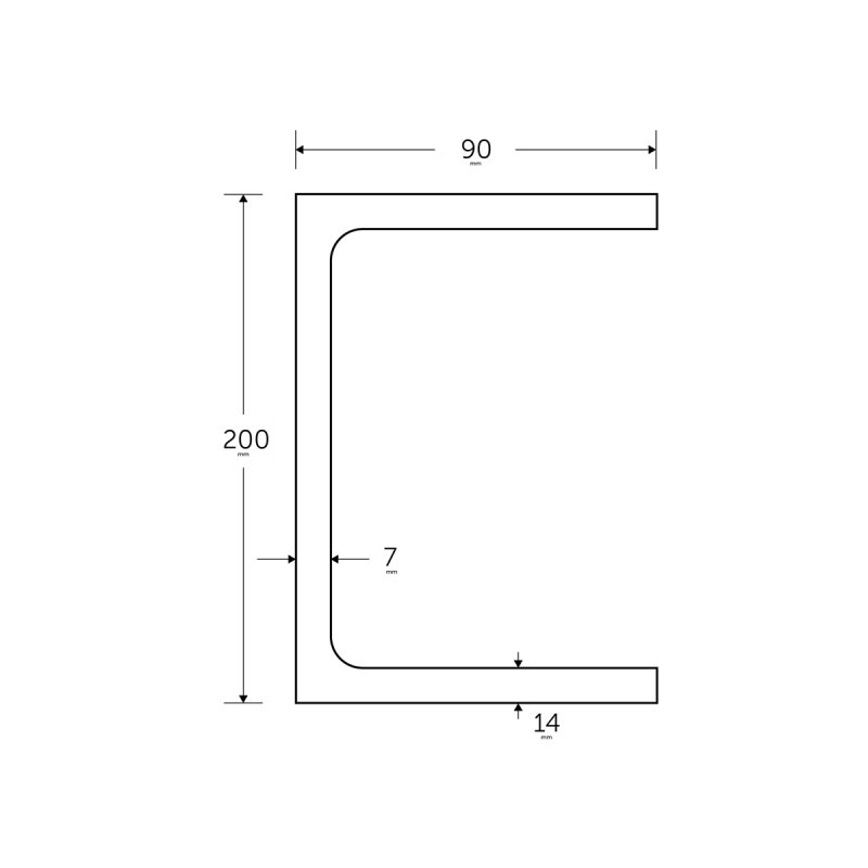 200 x 90 x 30KG Parallel Flange Channels - BSEN10025-2 S355JR | BM Ste ...