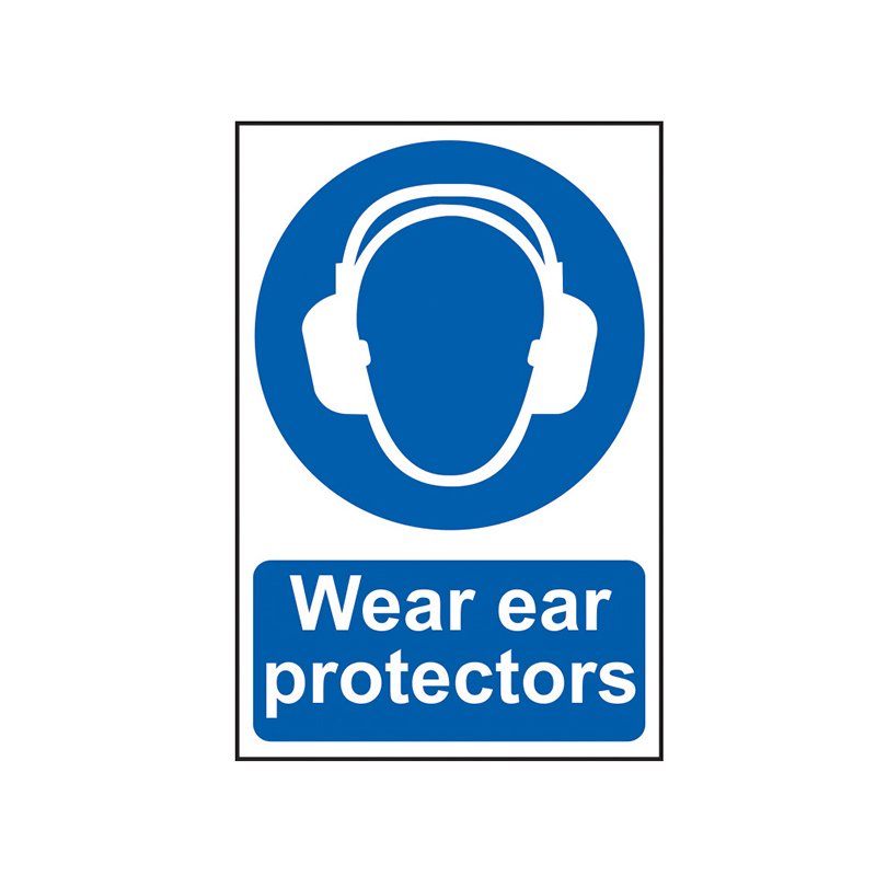 Scan - Wear Ear Protectors - PVC Sign 200 x 300mm