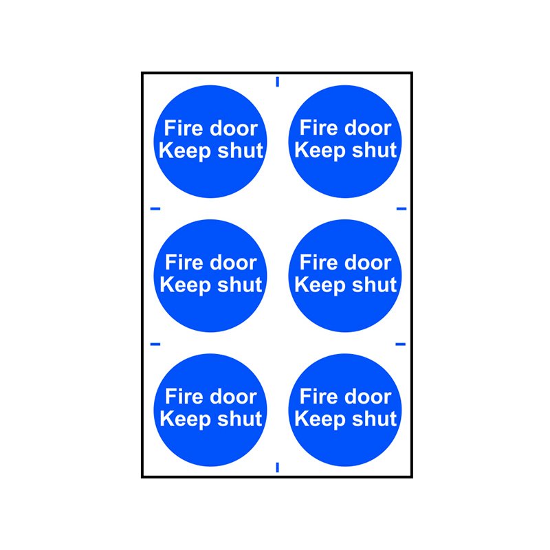 Scan - Fire Door Keep Shut - 6 PVC Signs 100 x 100mm