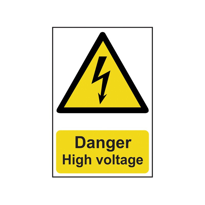 Scan - Danger High Voltage - PVC Sign 200 x 300mm