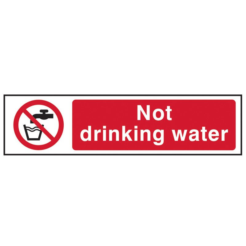 Scan - Not Drinking Water - PVC Sign 200 x 50mm