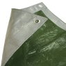 Faithfull - Tarpaulin Green/Silver 3.6 x 2.7m (12 x 9ft) 80gsm